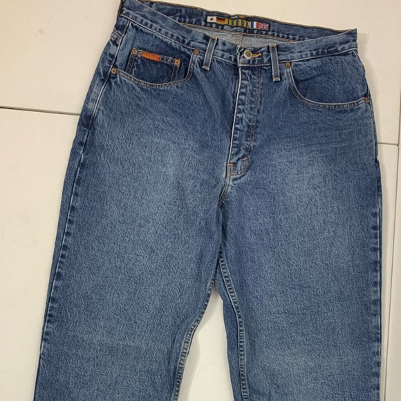 Ikeda Jeans Straight Classic Wash Denim 33w Vintage - Picture 2 of 10